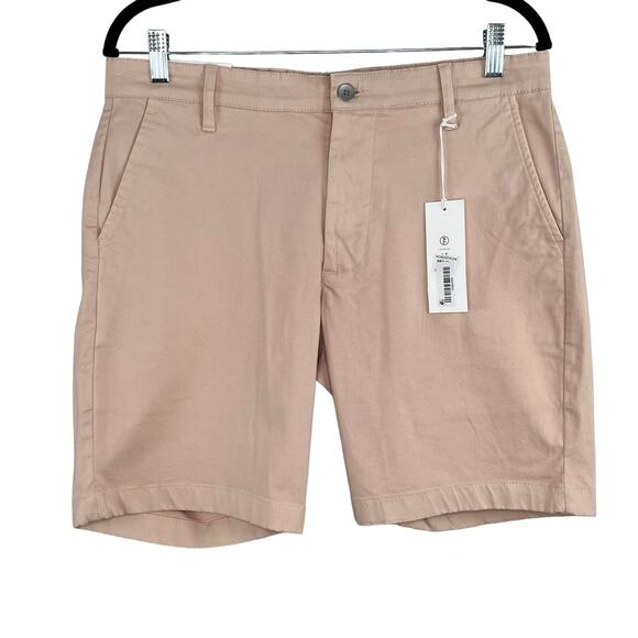 AG Adriano Goldschmied Wanderer Slim Chino Cotton Shorts Vintage Pink 38 NWT - Picture 2 of 15